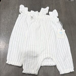 Pack 2 unit- Cloud Island White and Blue Striped Romper